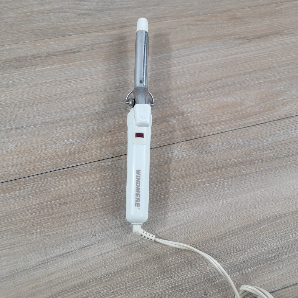 Windmere Small Barrel Curling Iron White Silver Model C6-I-SC Travel Size